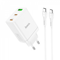 Home Charger 30W PD QC3.0 C to C Cable (1m) Hoco N33 — White