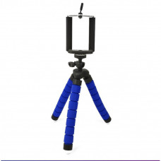 Гибкий мини-штатив тринога трипод для телефона и камеры (осьминог, паук) GoPro экшн камеры 25 см — Blue