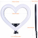 Heart Shaped Light RGB LED 48 cm 19" 268 Lights 68 RGB ZB-48