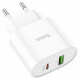 Home Charger 20W PD QC3.0 C to Lightning Cable (1m) Hoco C95A — White