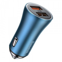 Car Charger 40W 2U Baseus (CCJD-A03) Golden Contactor Pro Dual Quick Charger Blue — CCJD-A03 Blue