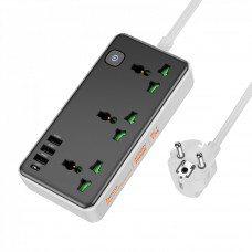Power Extension 3U | 3P | 1C — Hoco AC7 L=3M — Black