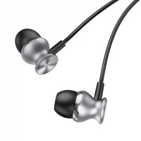 3.5 mm Earphones With Mic —Hoco M106 — Metal Gray