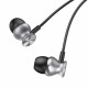 3.5mm Earphones With Mic Hoco M106 — Metal Gray