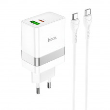 Home Charger 30W PD QC3.0 C to C Cable (1m) Hoco N21 — White