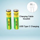 Аккумуляторные батарейки с Type-C разьемом Lithium-ion 800mAh AAA-7 (2шт)