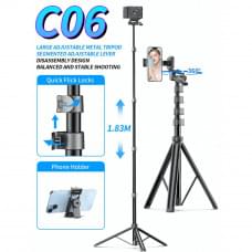Monopod Tripod C06 | 2m Balanced and stable shooting multifunctional expansion of the metal tripod selfie stick