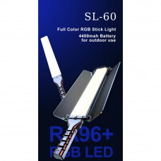 Лампа LED видео Handheld Fill Light Stick SL-60 RGB I 1m cable with adapter I1pc battery 4400mA I Remote I Barn door light shield I Carry bag