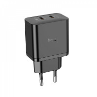 Home Charger 45W GaN 2 PD Hoco N35 Streamer — black