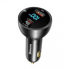 Car Charger 100W 1U 1C Digital Display Baseus (CCZX-01) Superme PPS Dual Quick Charger Black