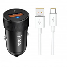 Car Charger 4.0A 1U  Hoco Z32A — Black