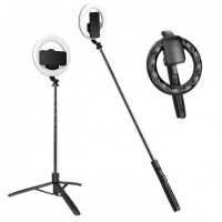 Лампа кольцевая комплект LED 20 cm 8" Q05S 80 pcs 3000K-6500K batter with tripod stand