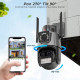 IP Camera Besder P10QS-9MP ICSEE 3 lenses с сиреной, зум (app. complete set. with charger)