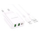 Home Charger 20W PD 2 QC3.0 Lightning Cable (1m) Borofone BA70A — White