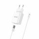 Home Charger 2.1A 2U Micro Cable (1m) Hoco C62A White