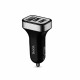 Car Charger | 3.1A | 2U | Digital Display — Hoco Z3 — Black