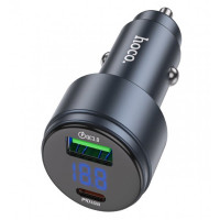 Car Charger | 45W | QC3.0 — Hoco Z57B — Metal gray