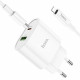 Home Charger 20W PD QC3.0 C to Lightning Cable (1m) Hoco C95A — White