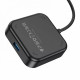 HUB USB To 4 USB 2.0 — Hoco HB31 Easy (1.2m) — Black