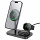 Magnetic Wireless Charger 3 in 1 — Hoco CQ12  — Black