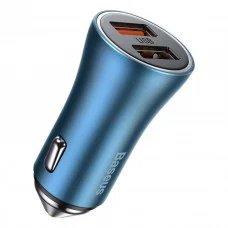 Car Charger 40W 2U Baseus (CCJD-A03) Golden Contactor Pro Dual Quick Charger Blue — CCJD-A03 Blue