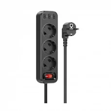 Мережевий фільтр 4000W 2U | 4P | 1C 20W | 1.8m | EU — Hoco NS2 — Black